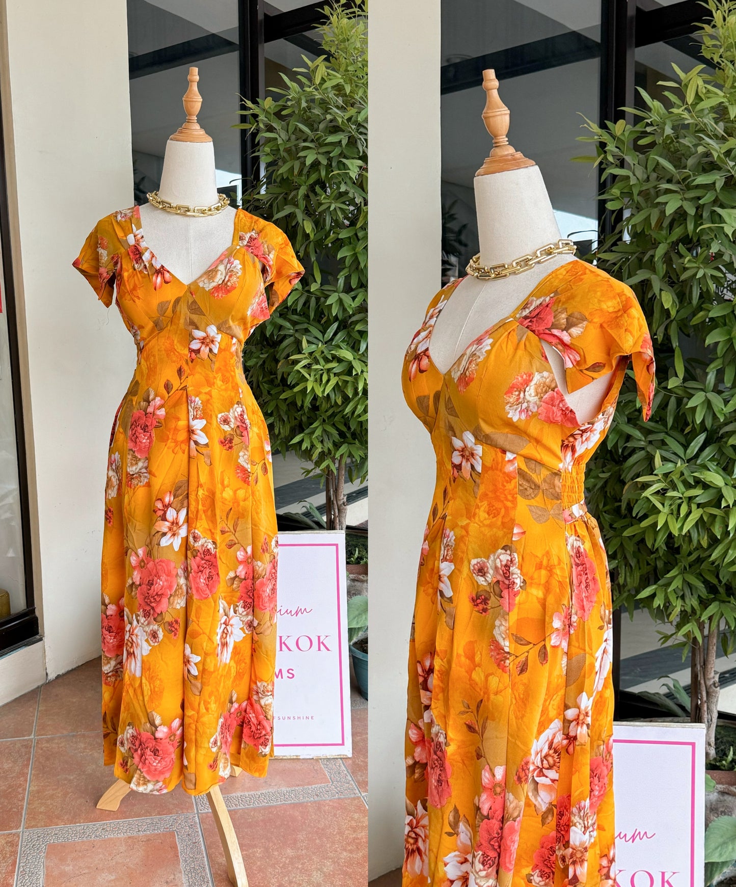 Padded V Dress