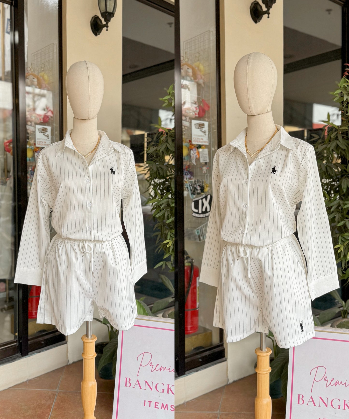 Polo Button-down Shorts Coordinates