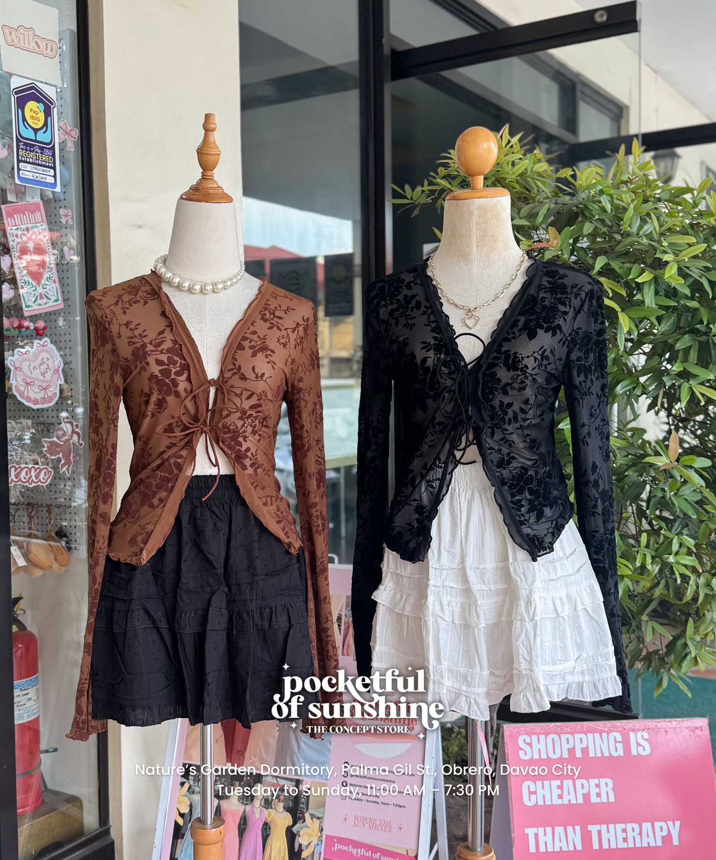 Flared Mesh Longsleeve Top