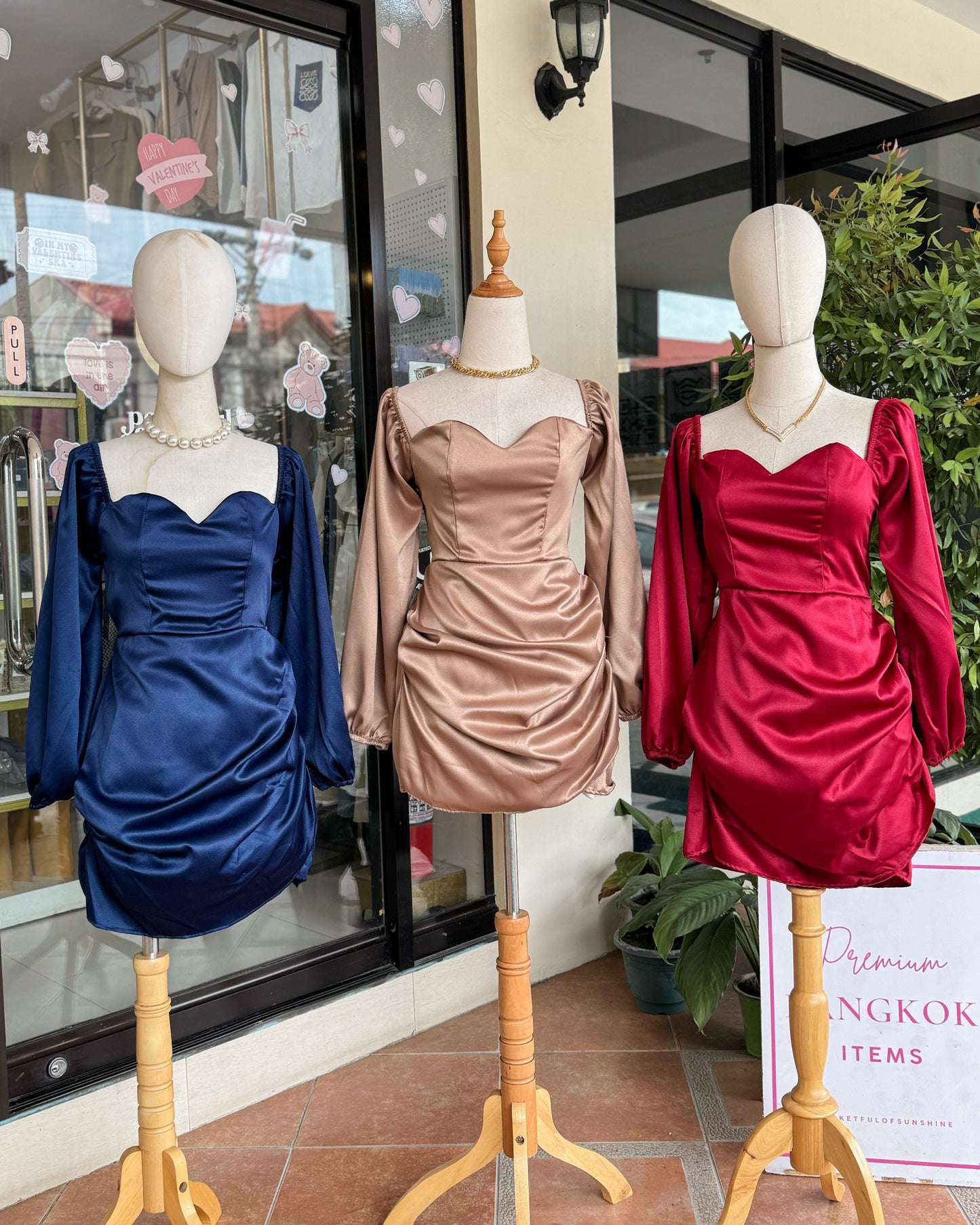 Satin Puff Dress