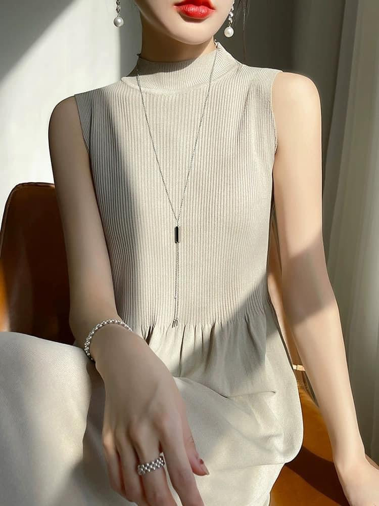 Crewneck Knitted Maxi Dress