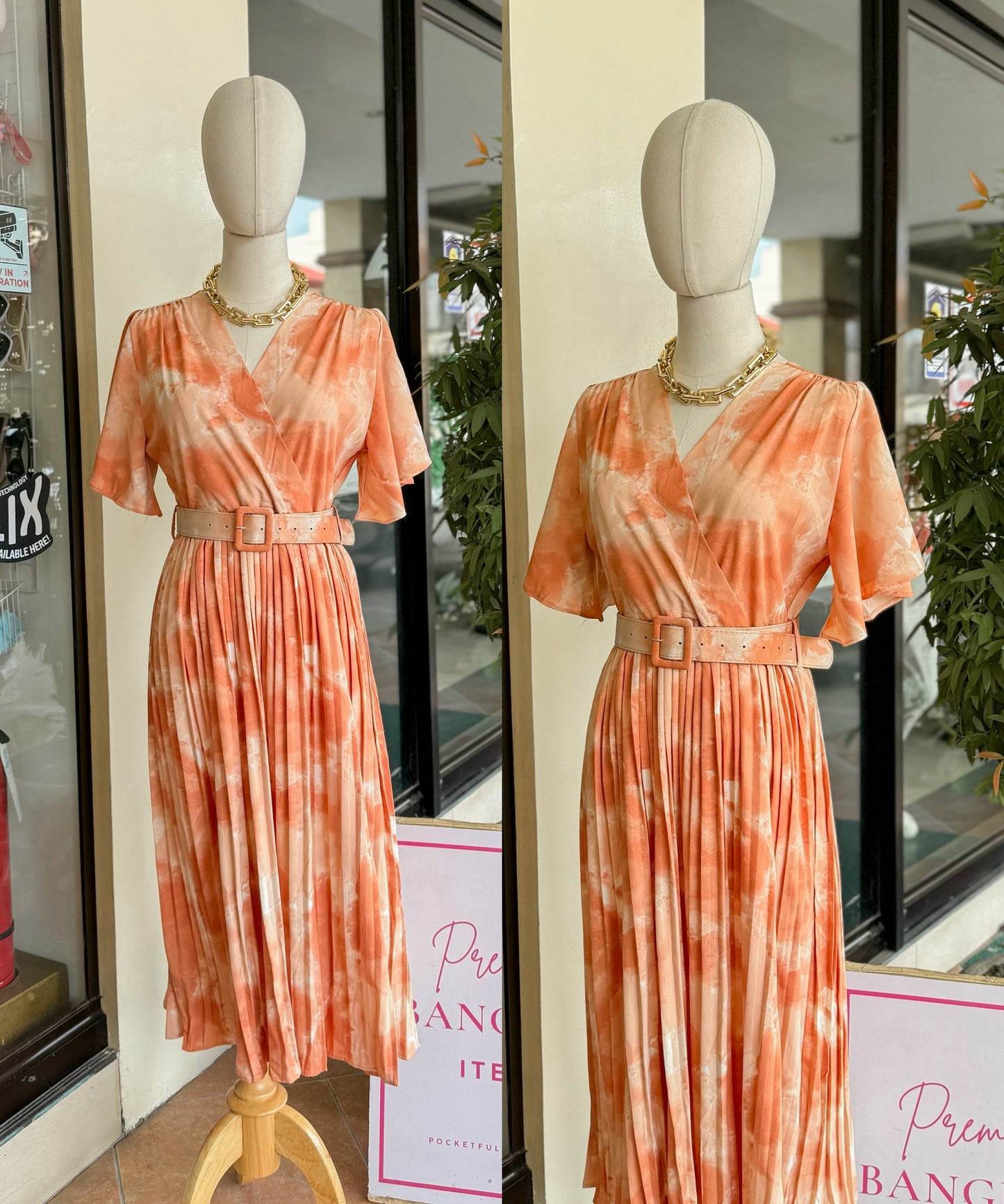 Tie Dye Pleated Dress