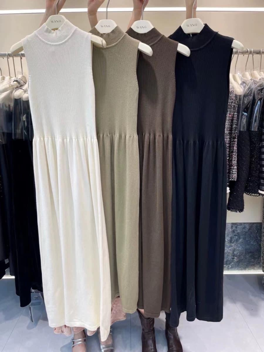 Crewneck Knitted Maxi Dress