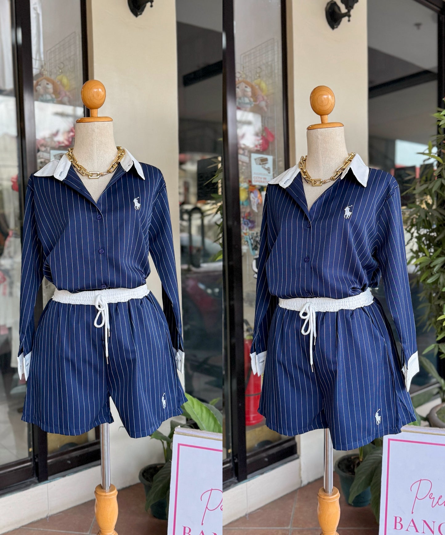 Polo Button-down Shorts Coordinates