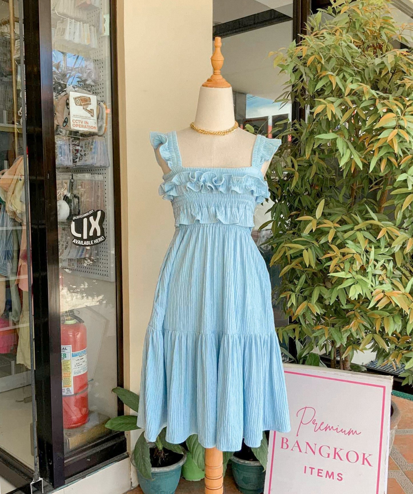 Flounce Midi Dress