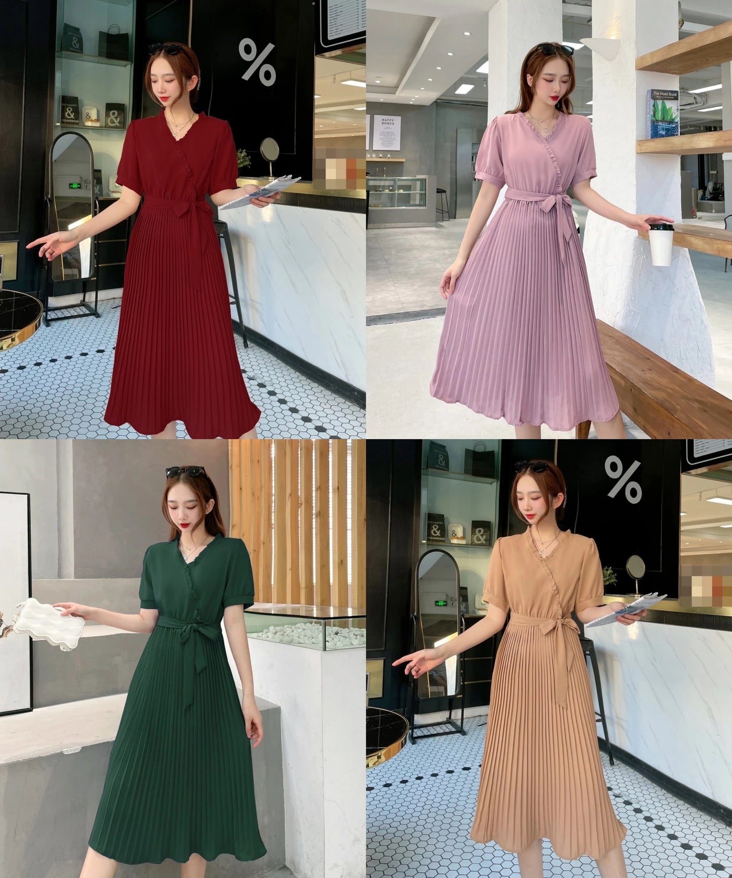 PLATED MAXI DRESS
