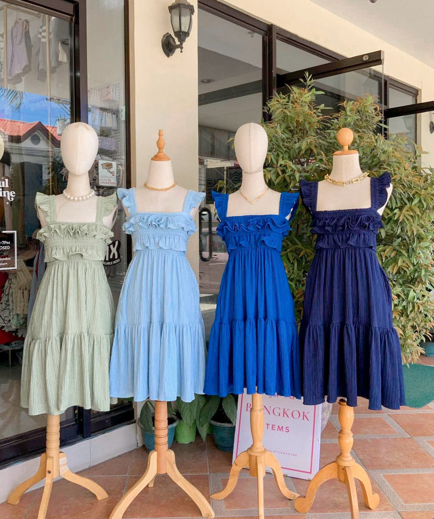 Flounce Midi Dress