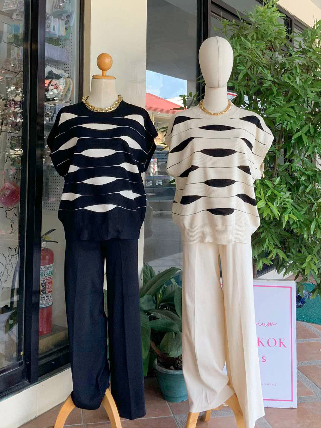 Geo Knitted Pants Coordinates