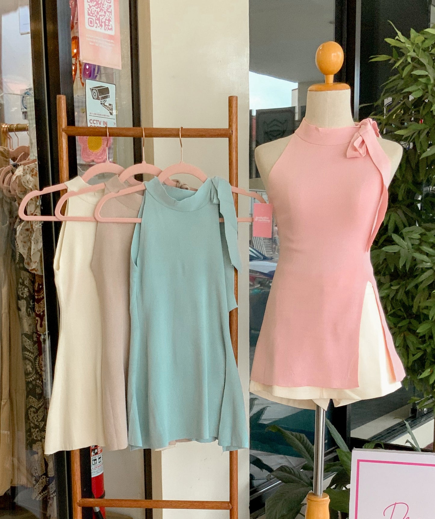 Halter Peplum Knit Top