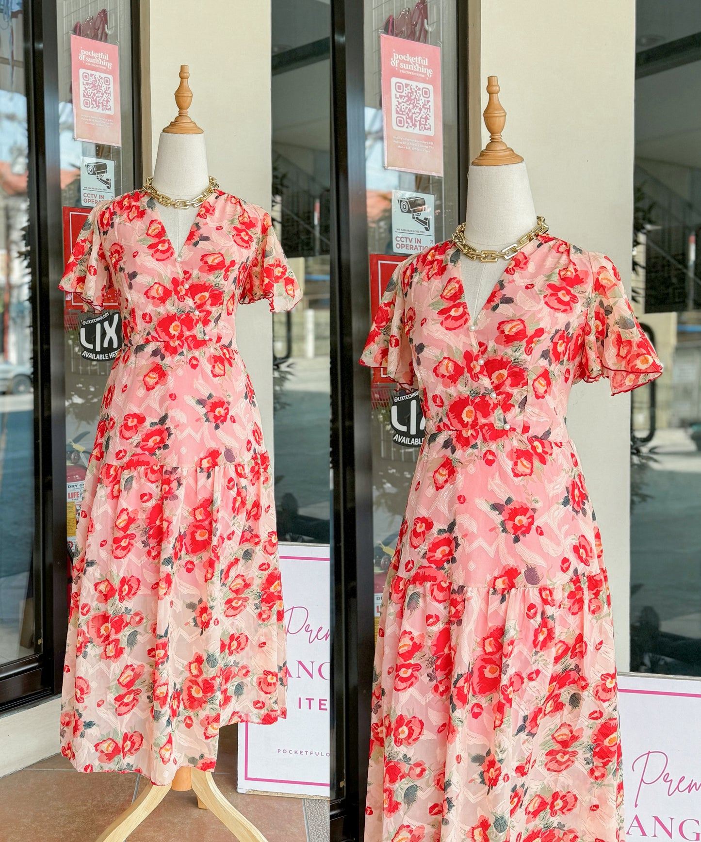 Floral Overlap Dress
