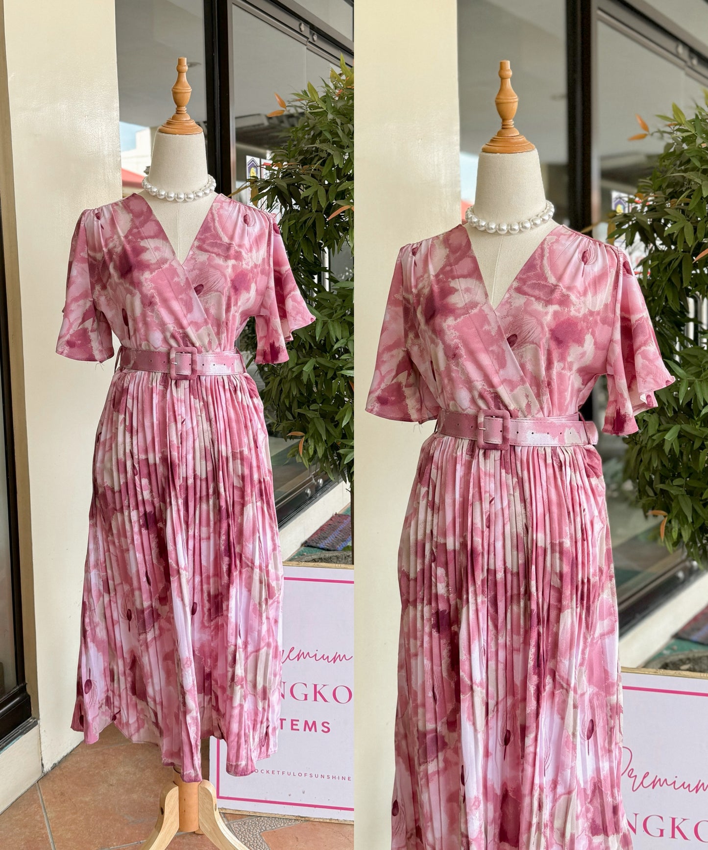 Tie Dye Pleated Dress