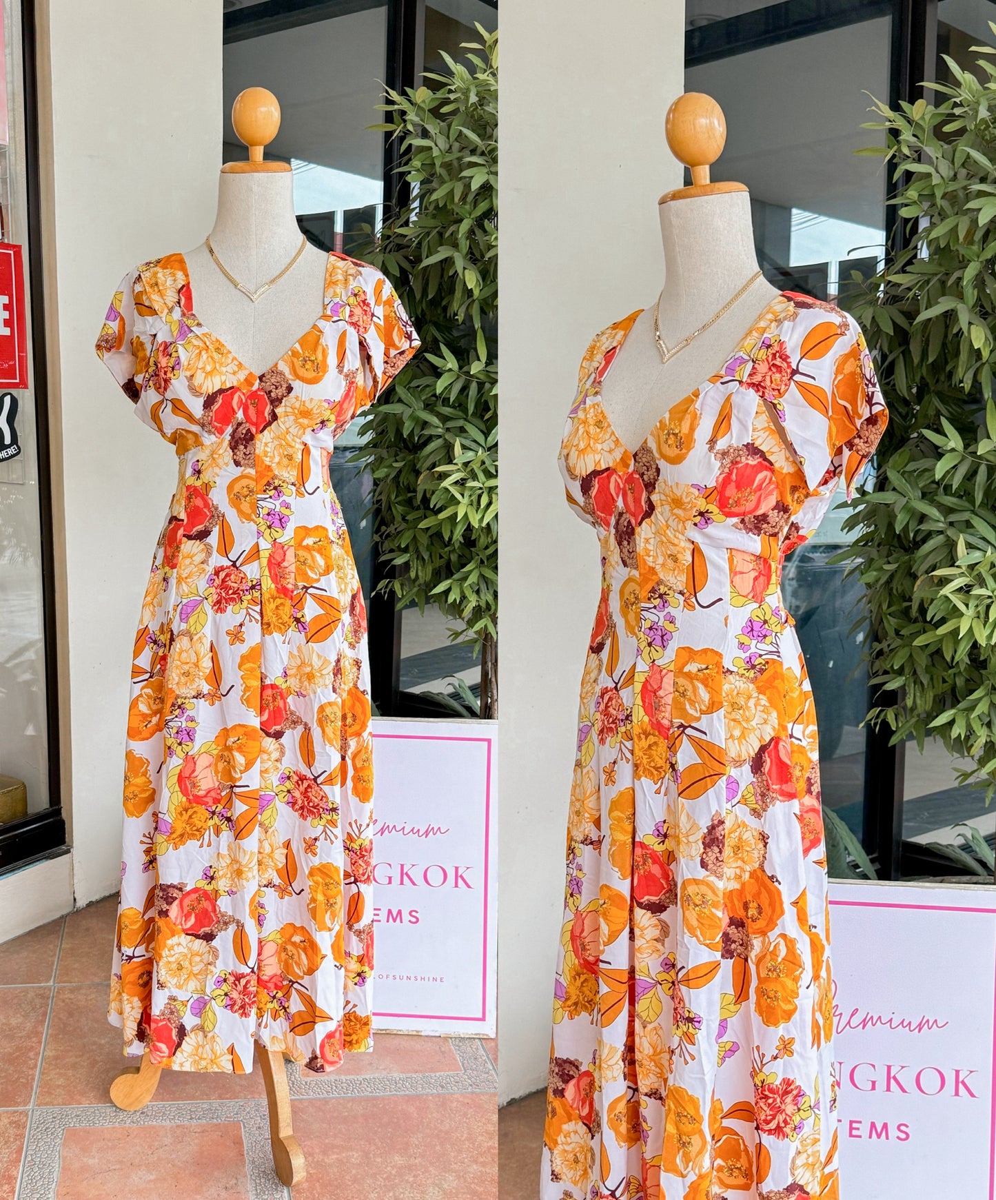Padded V Dress