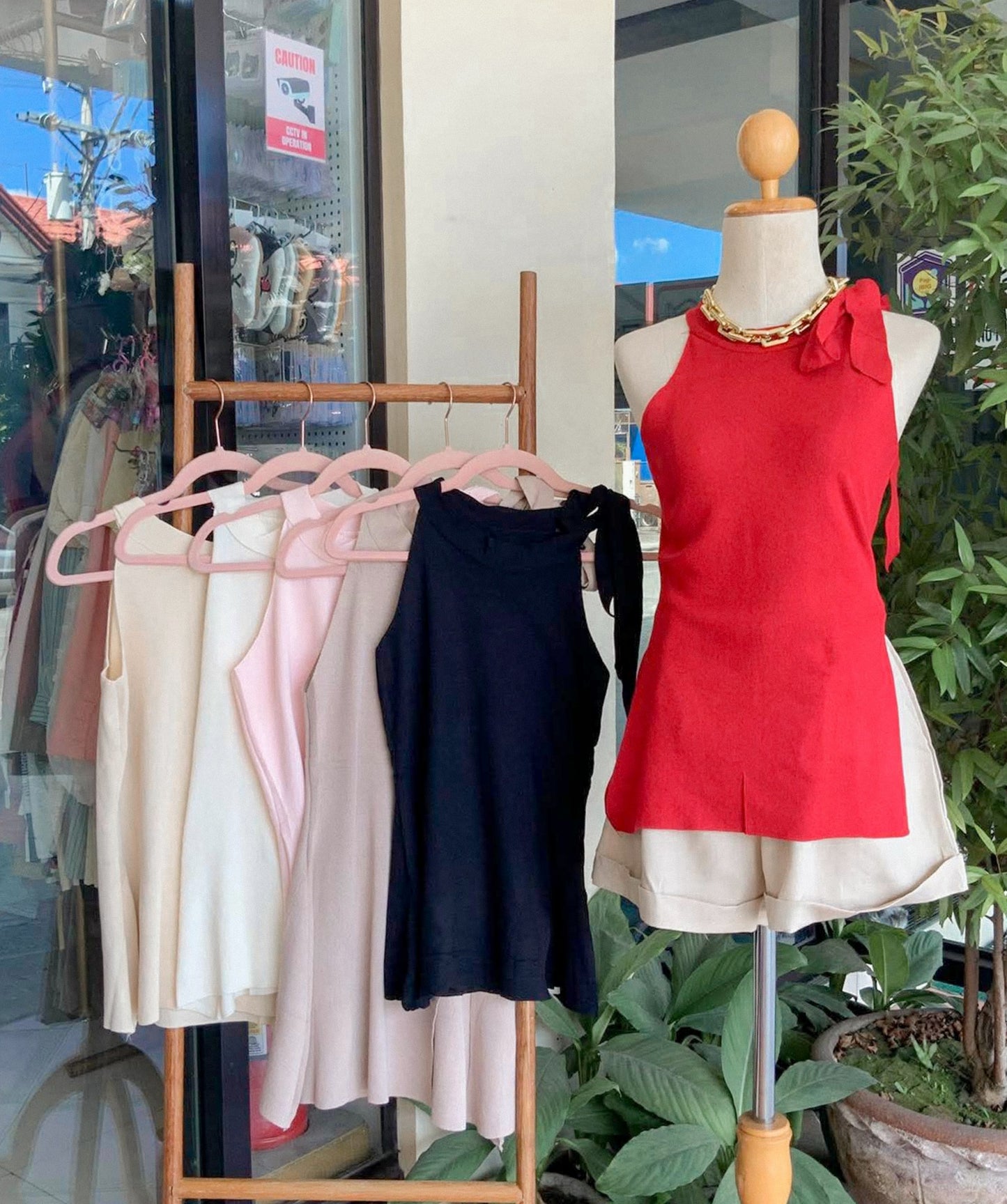 Halter Peplum Knit Top