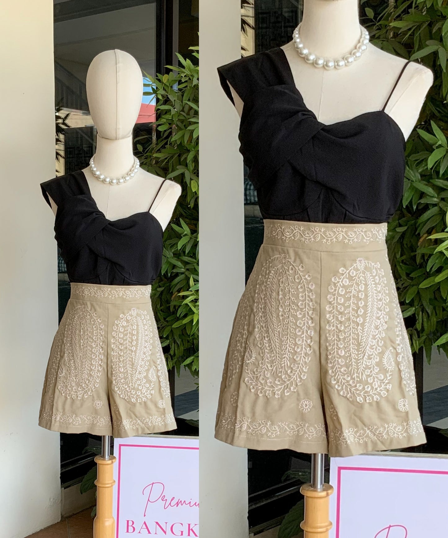 Embroidered Highwaisted Short