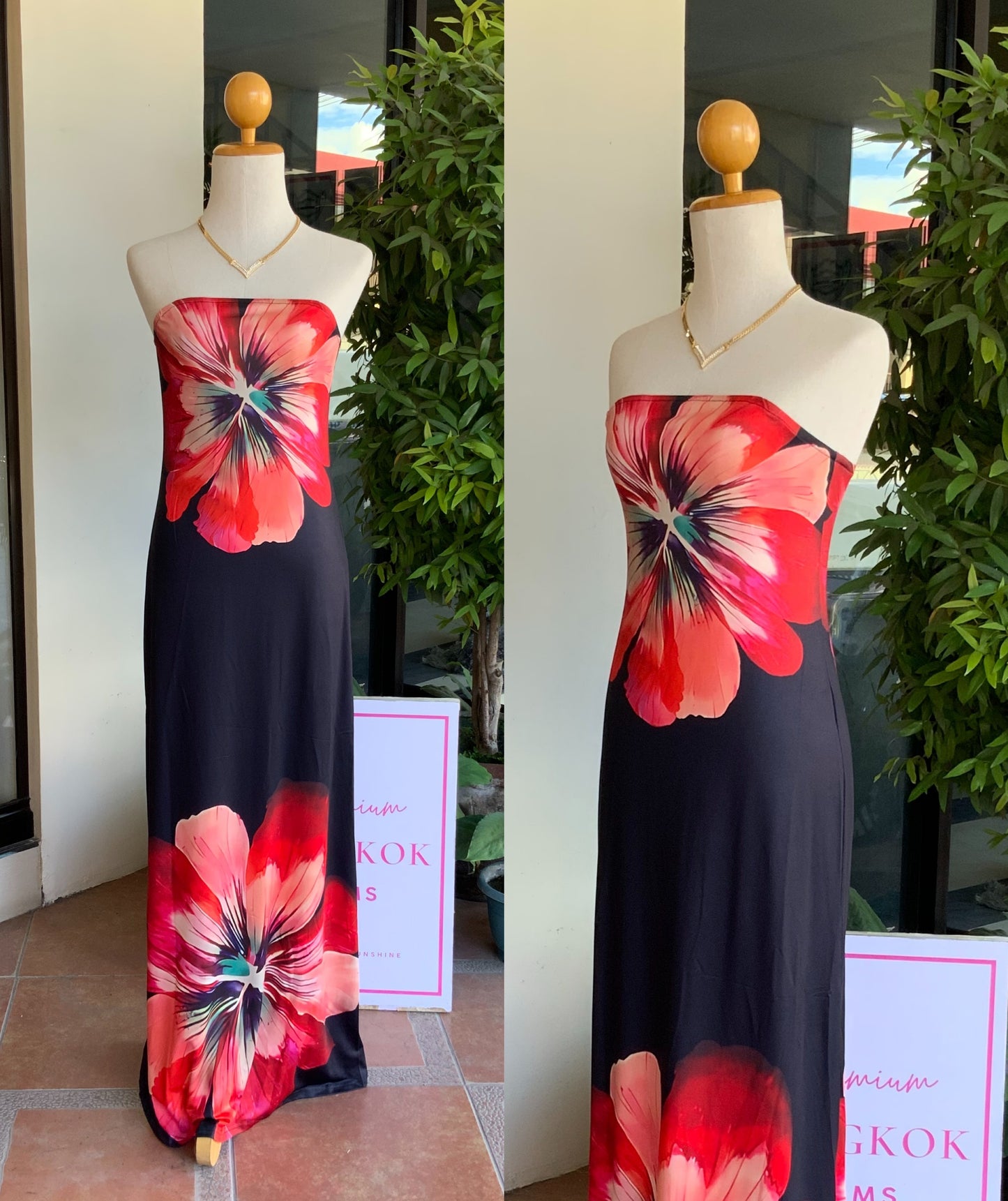 Floral Tube Maxi Dress