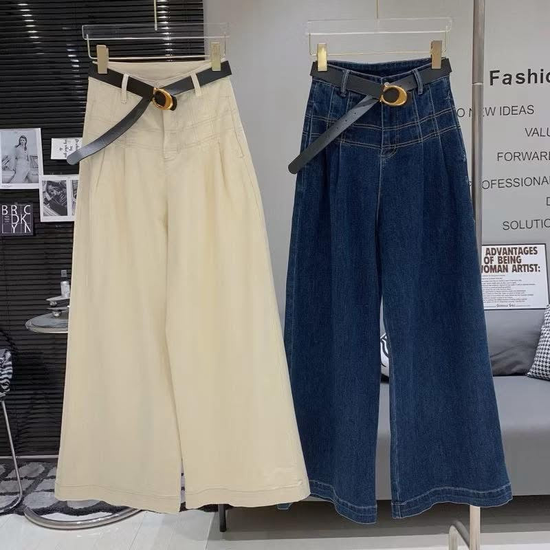 Wide Leg Denim Pants