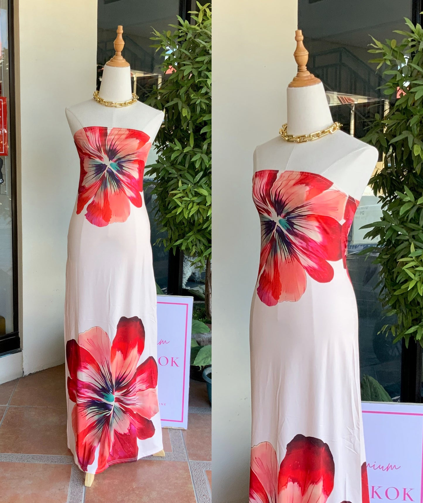 Floral Tube Maxi Dress