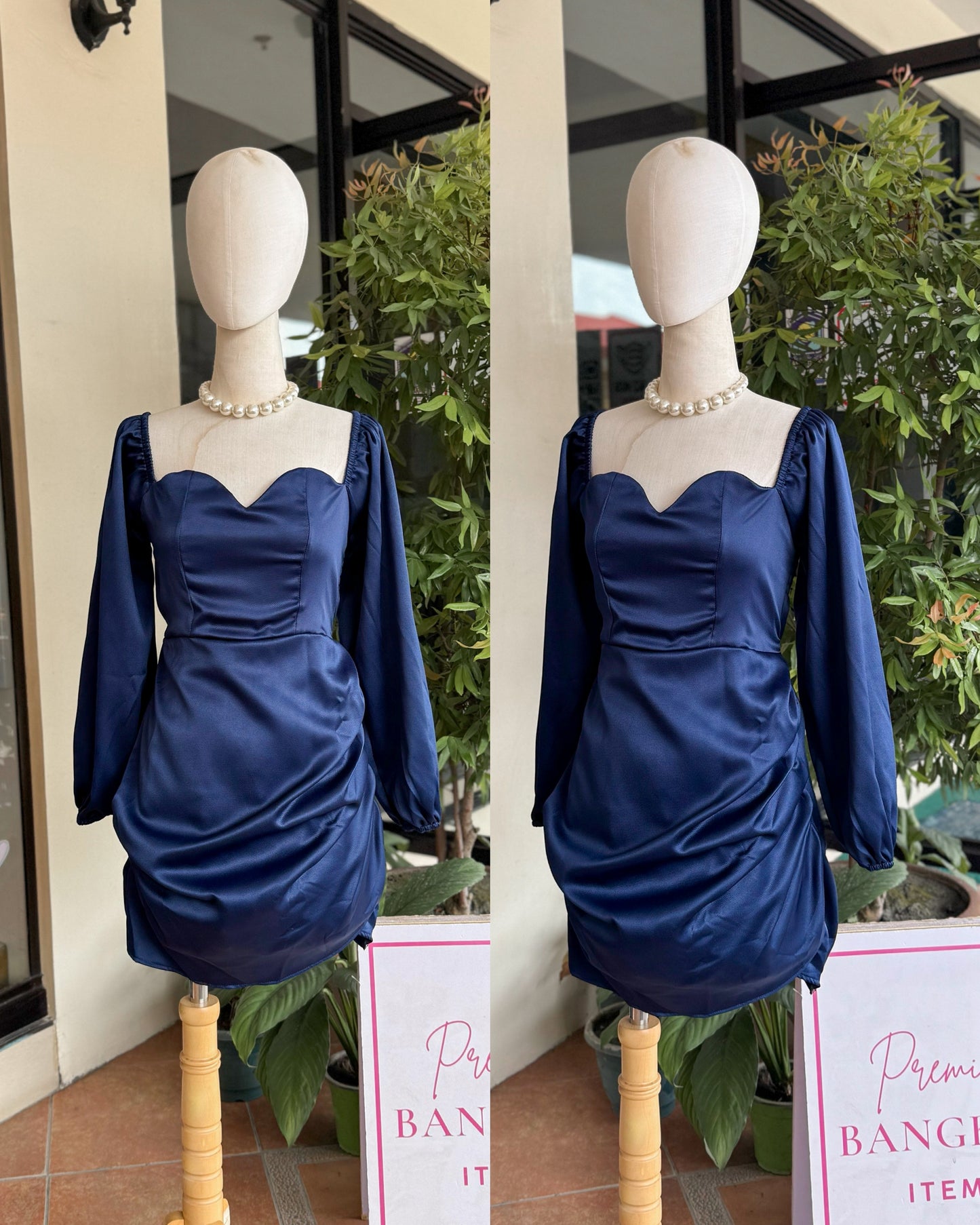 Satin Puff Dress