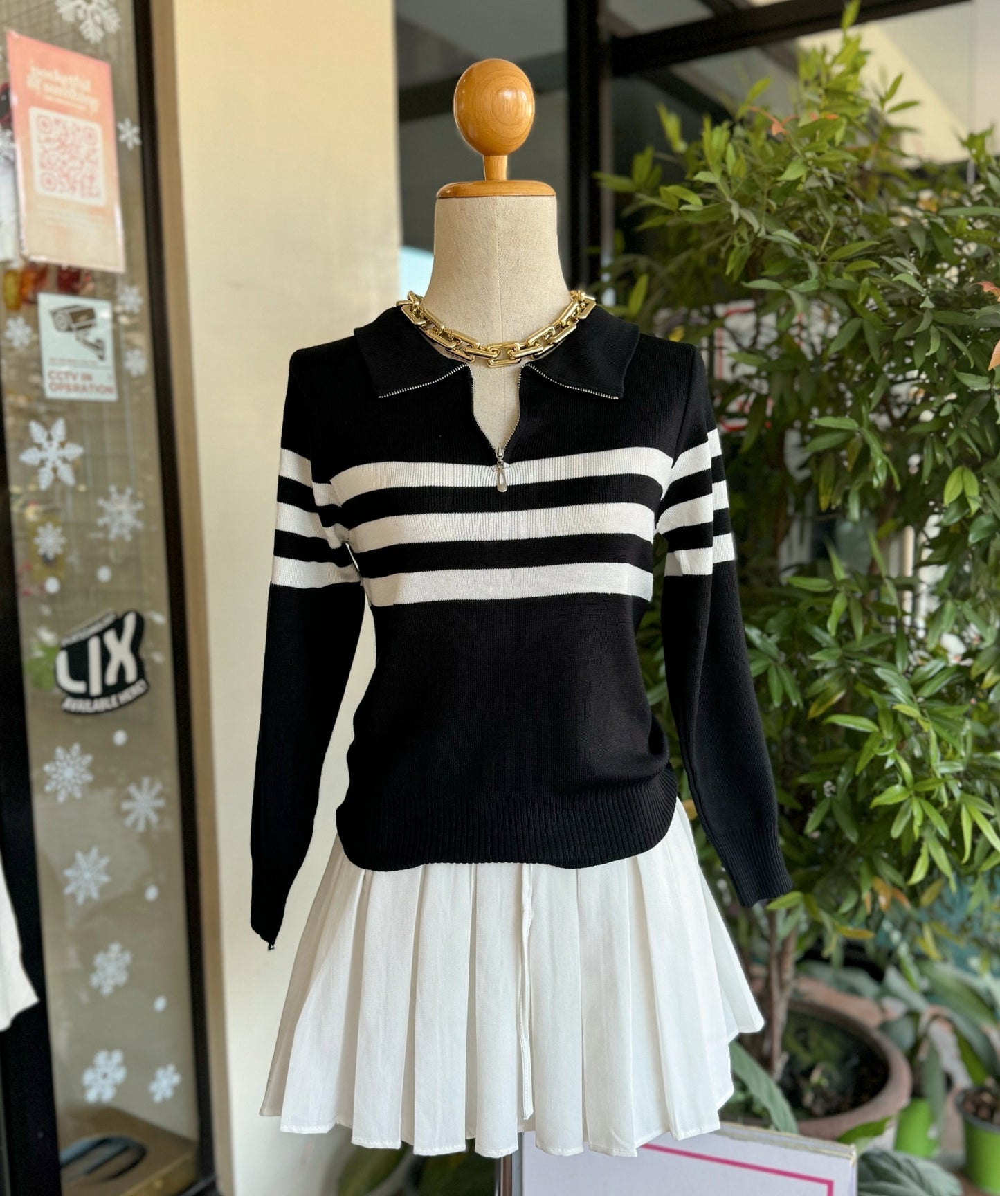 Zippered Pullover Top