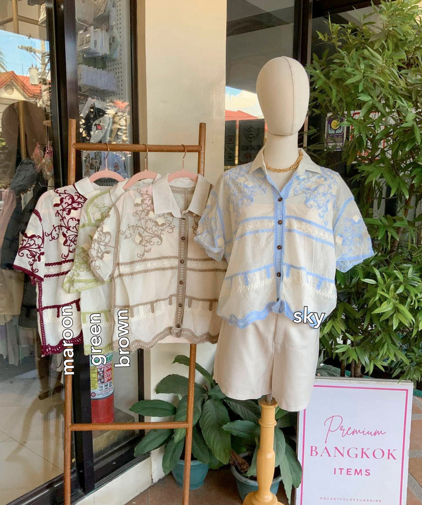 Crochet w/ Inner Button-down Top