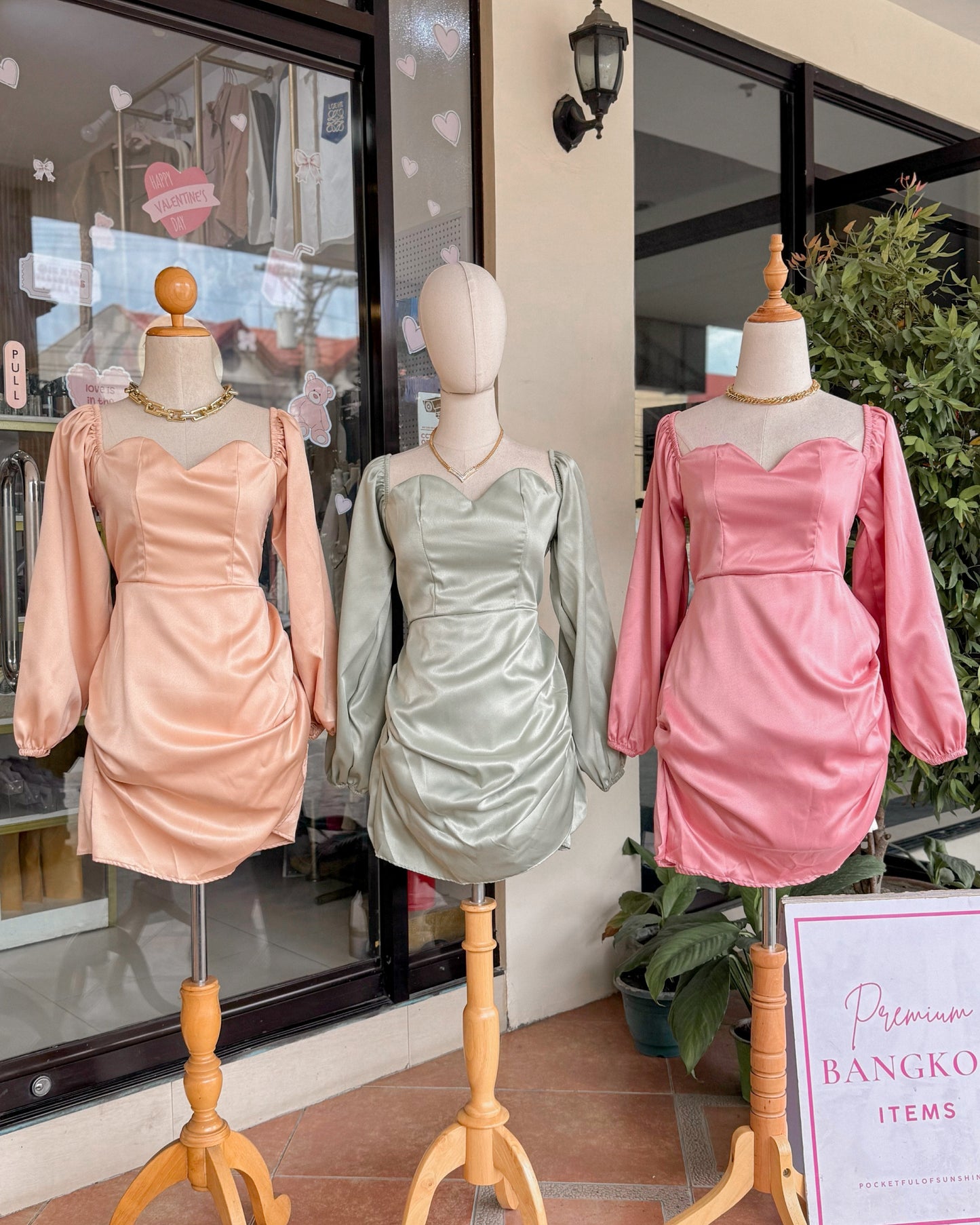 Satin Puff Dress