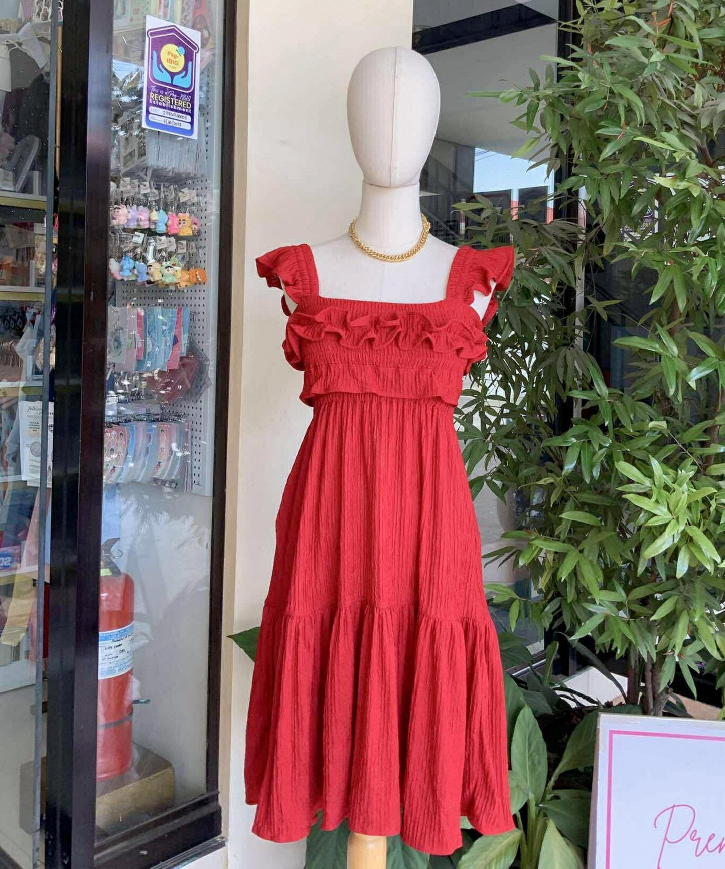Flounce Midi Dress