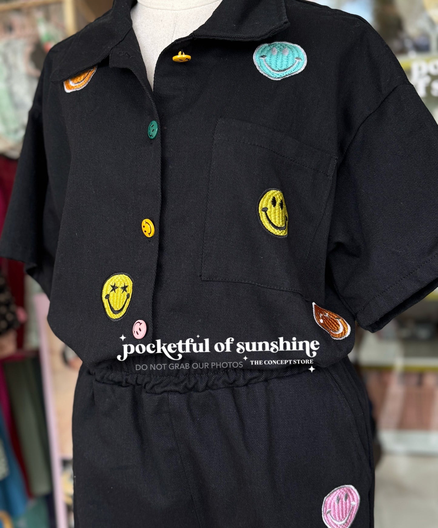 Denim Patch Shorts Coordinates