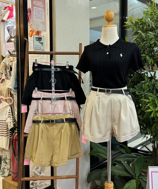 Plain Shorts W/ Belt