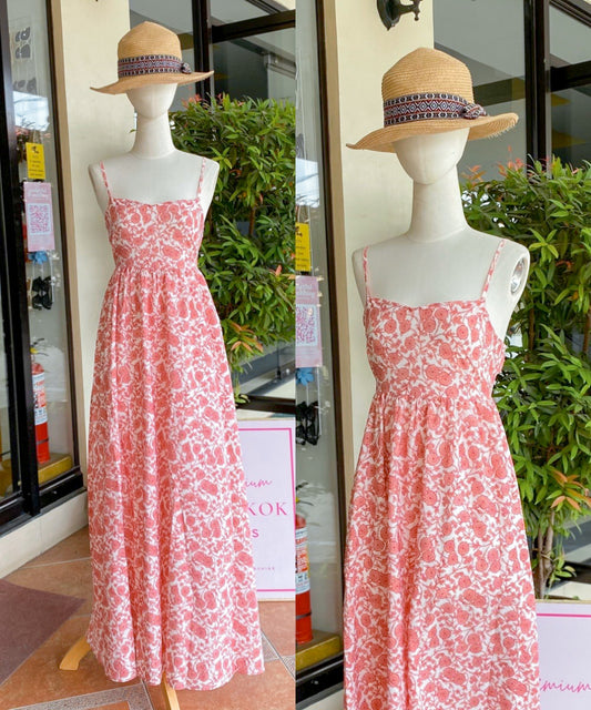 Pink Floral Maxi Dress