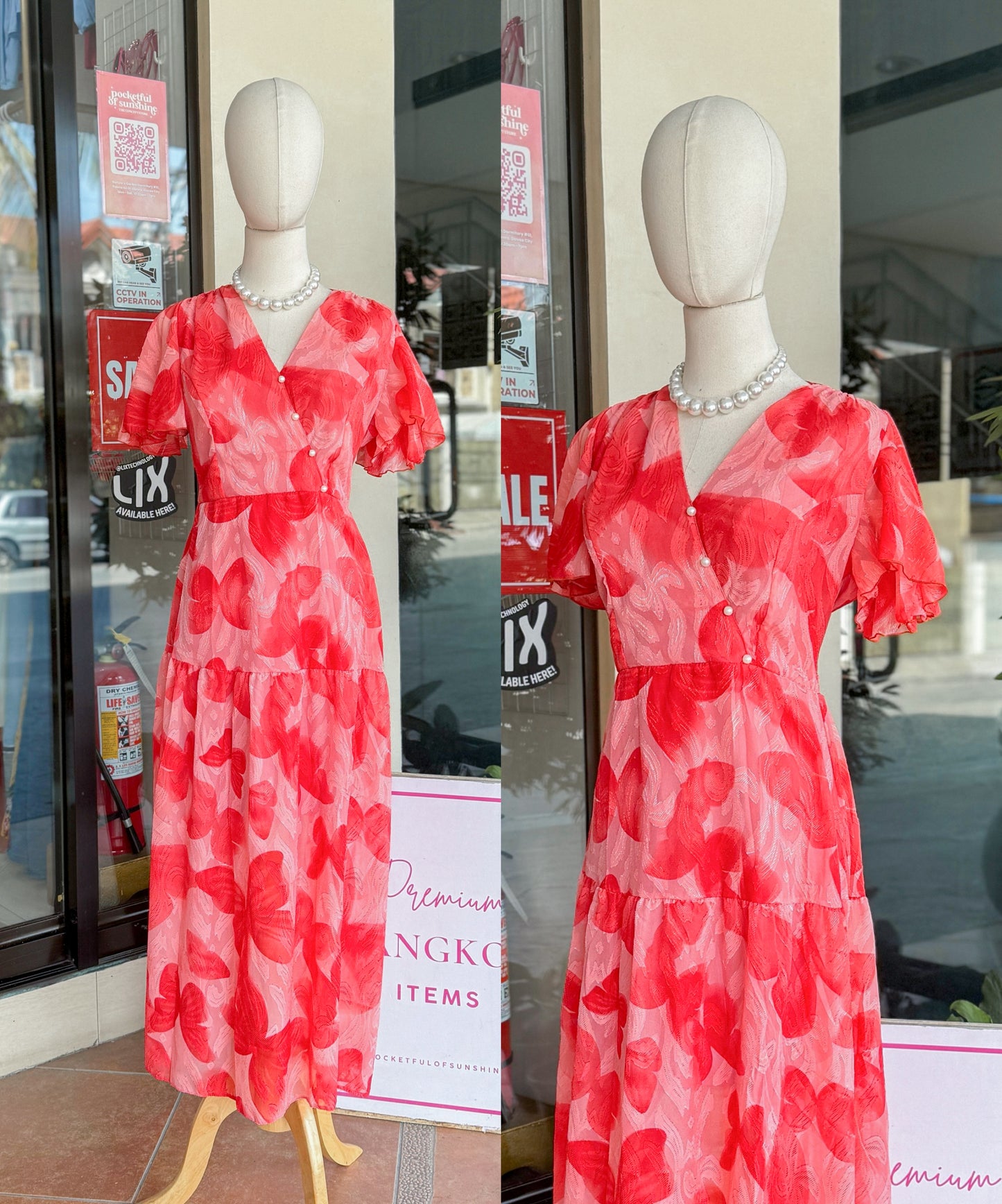 Floral Overlap Dress