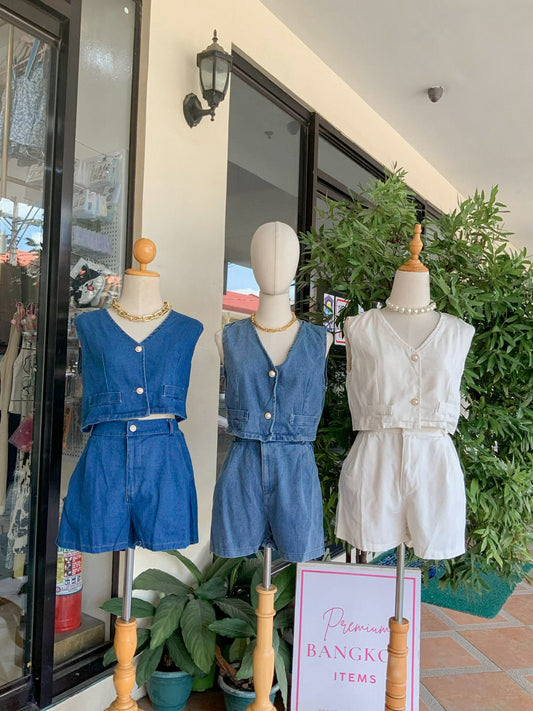 Denim Vest Shorts Coordinates