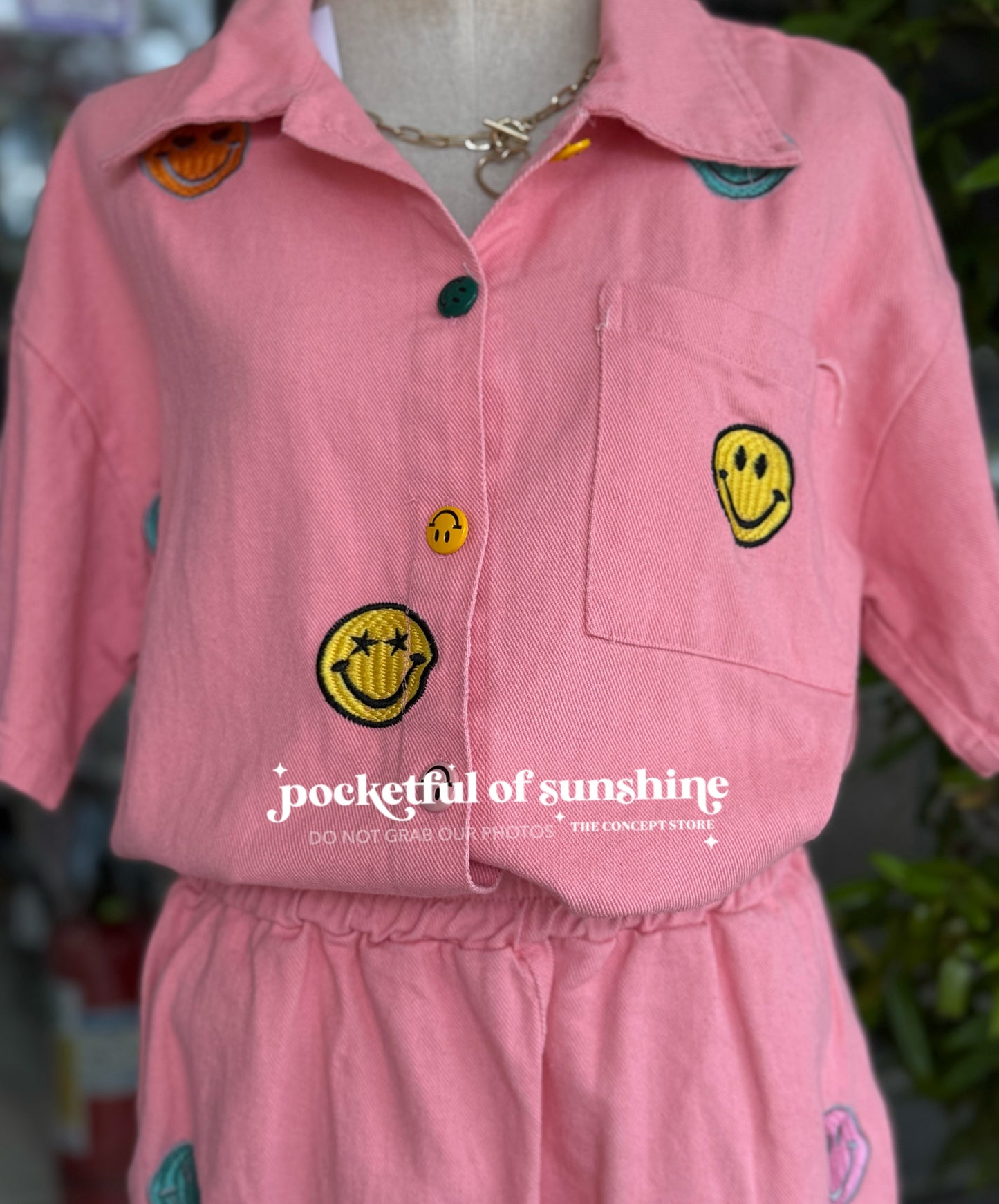 Denim Patch Shorts Coordinates