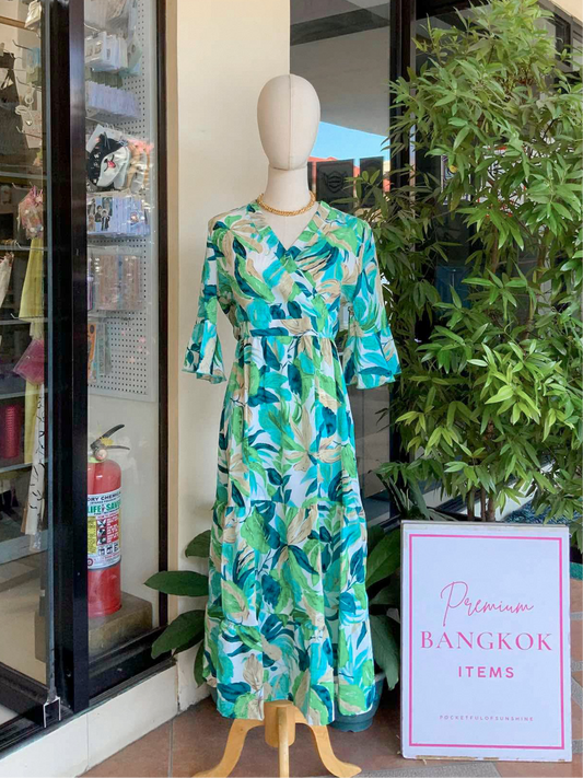 Green Floral Maxi Dress