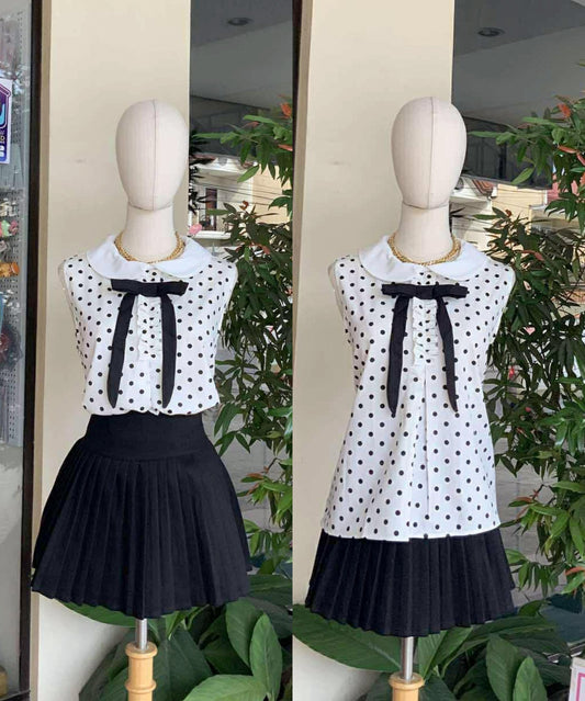 Polka Babydoll Top
