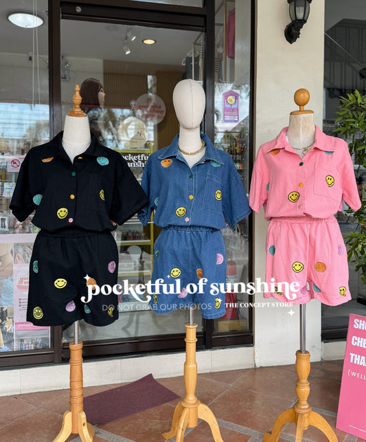 Denim Patch Shorts Coordinates