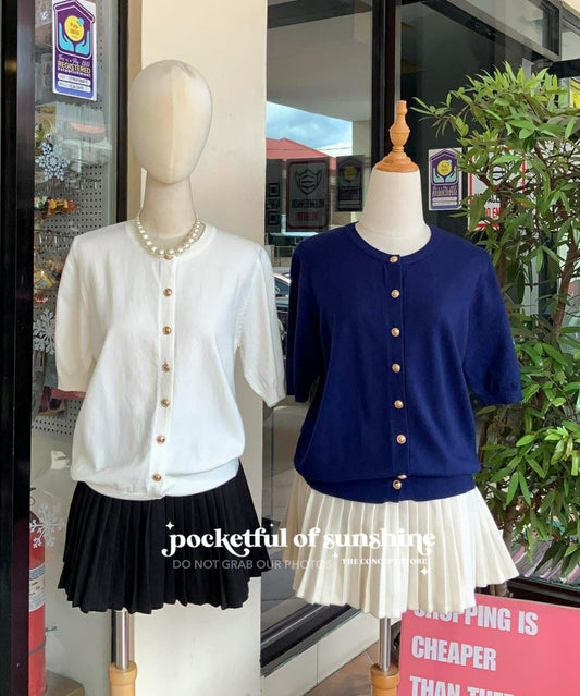 Premium Plus size Knitted Buttondown Top