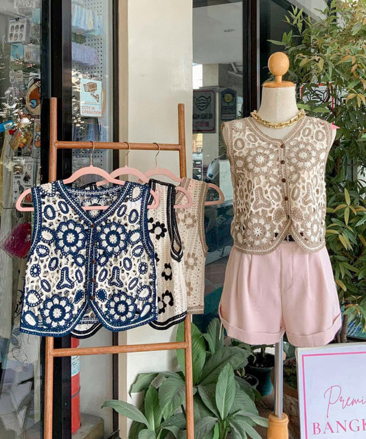 Crochet Knit Vest