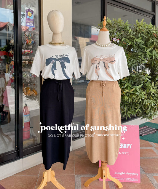 Bow Knitted Skirt Coordinates