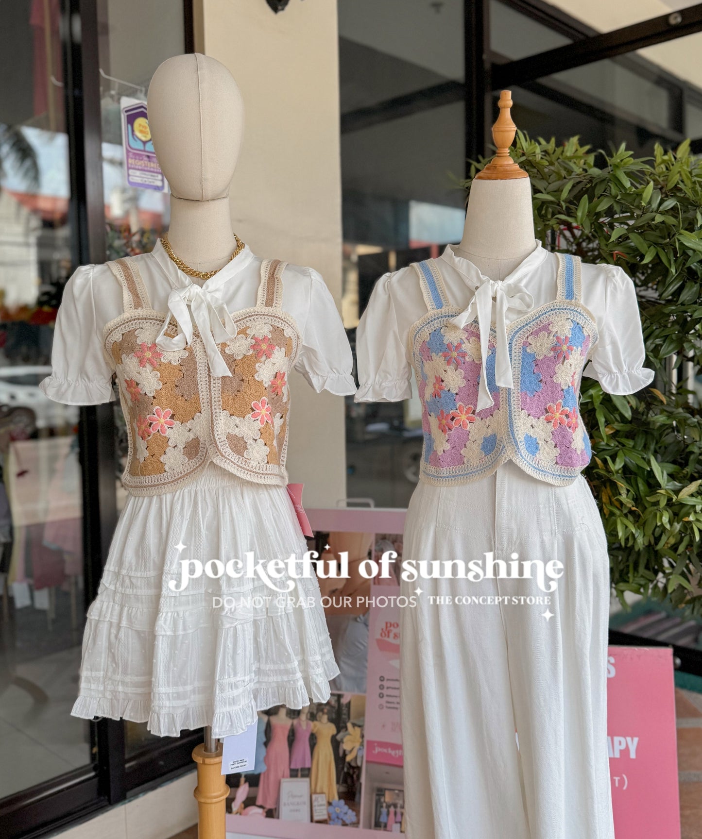 Crochet Puff-sleeve Top