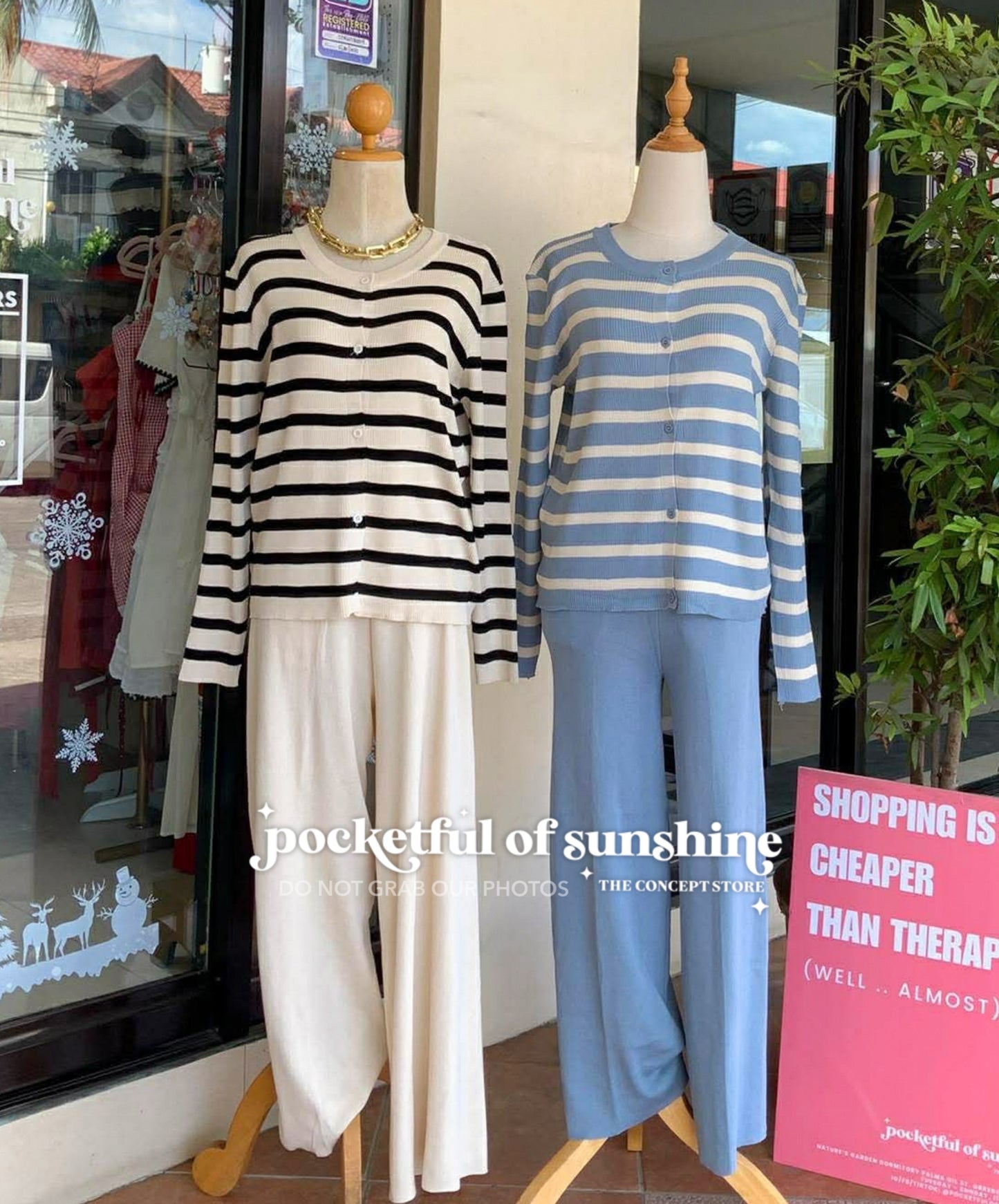 Cardigan Knit Pants Coordinates