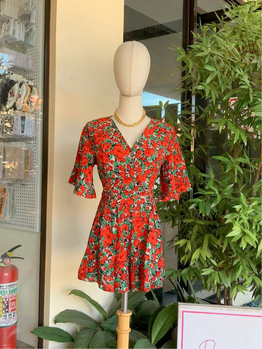 Floral Sleeved Romper