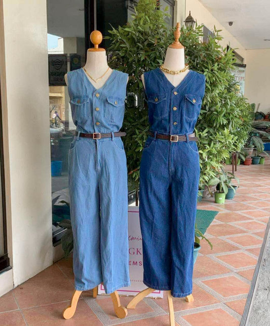 Denim Jumpsuit W/ Belt