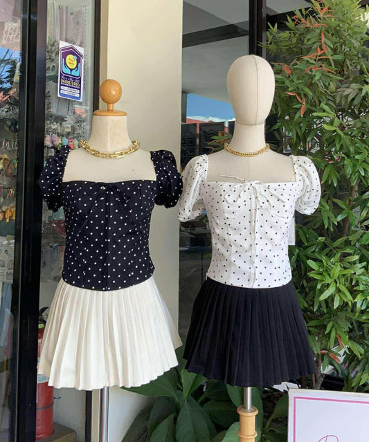 Picnic Polka Puff Top