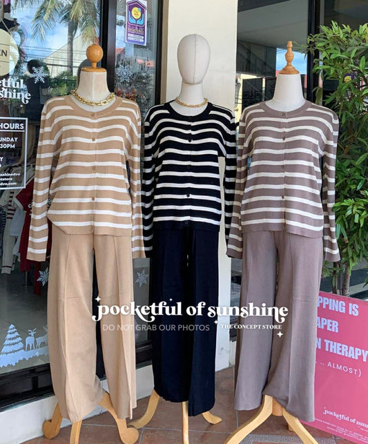 Cardigan Knit Pants Coordinates