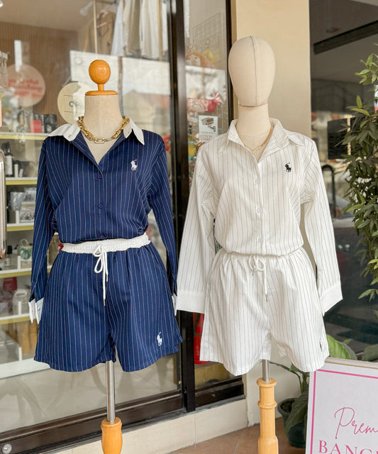 Polo Button-down Shorts Coordinates