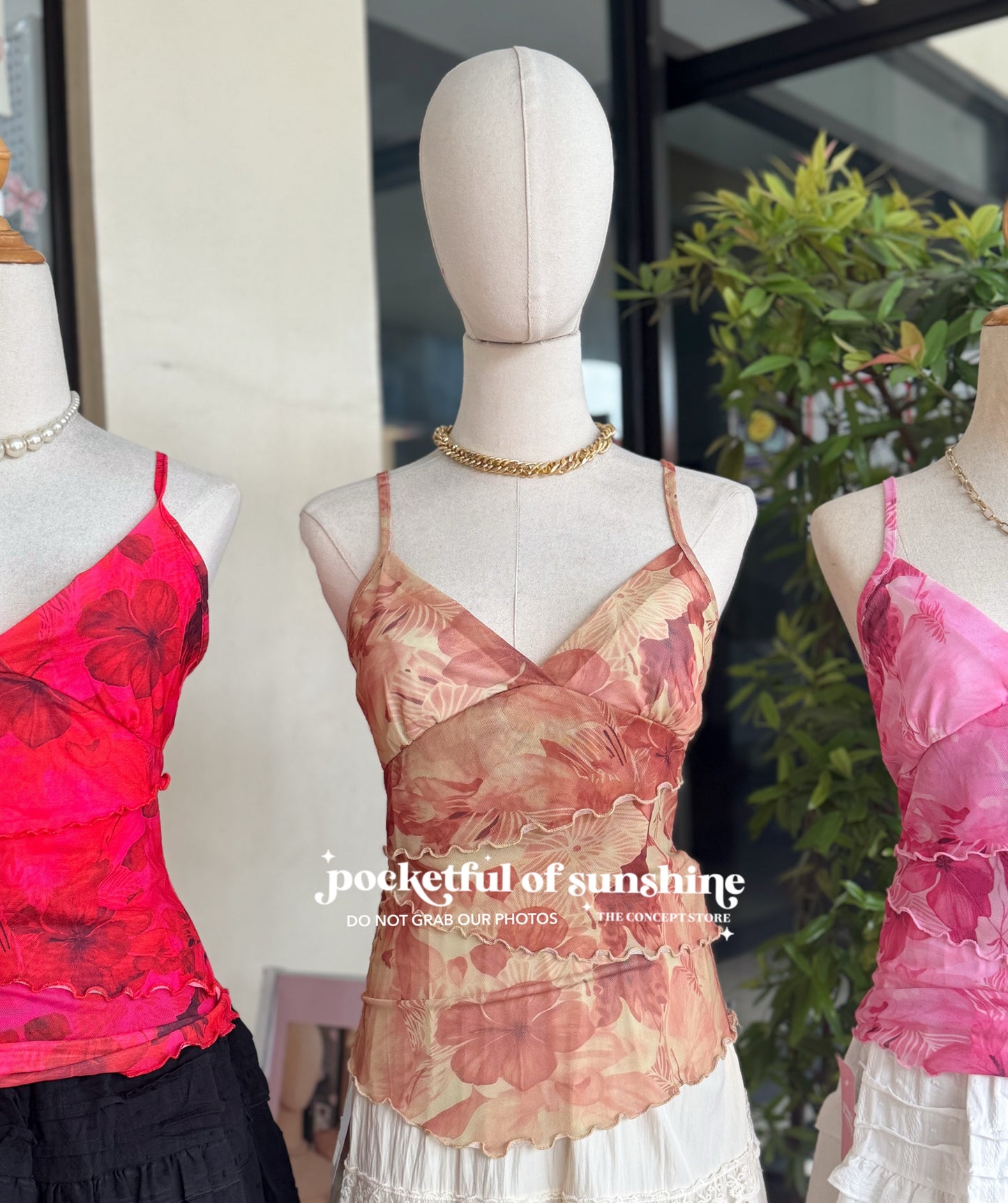 Floral Mesh Camisole